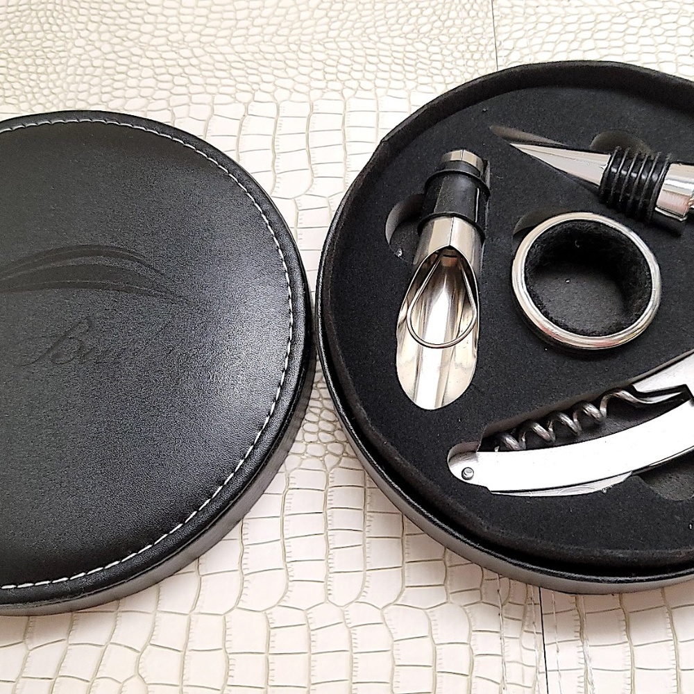 Wine Opener Gift Set Corkscrew Kit Deluxe S.S.